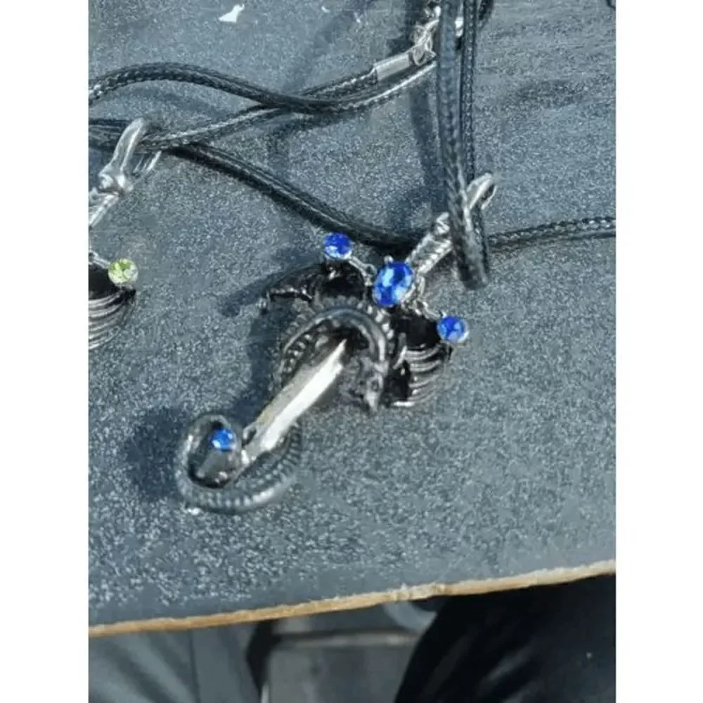 Dragon Sword Sapphire Pendant Necklace